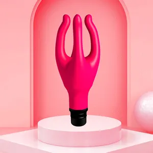 批发厂家价格医用硅胶g点肛门猫乳房刺激器振动器按摩头男女性感玩具