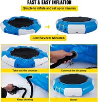 Grand trampoline gonflable géant flottant pour enfants, plate-forme de bain pour adultes, trampoline gonflable à l'élastique de mer, 6.5ft 10ft 13ft