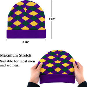 Nouvelle Mode Mardi Gras Chaud Beaine Chapeau Bonnet Bonnet Tricot Chapeau pour <span class=keywords><strong>Carnaval</strong></span> Parade pour Halloween Noël Nouvel An Célébrations - Product Image 3