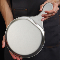 Plateau de barbecue plat en acier inoxydable doré, style rétro, luxe léger, pour steak occidental et snacks, qualité alimentaire, vente en gros usine