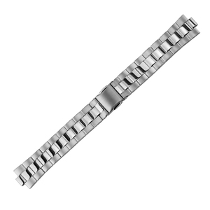 Correa de reloj de acero inoxidable, correa de repuesto plateada para uso informal y de negocios - Product Image 2