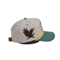 Casquette de baseball sportive à 5 panneaux, à visière large, effet vieilli, avec broderie, 100% coton, ajustement réglable, fermeture à boucle unique