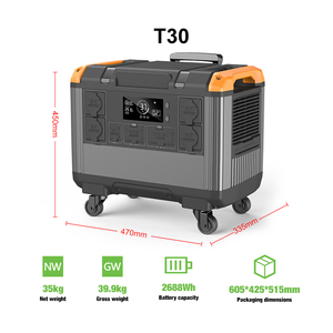 Brand Original 2688Wh 3000W <b>Solar</b> Energy Premium Lithium Battery <b>Generator</b> <b>Solar</b> <b>Generator</b> Large Capacity AC DC Emergency Power - Product Image 2