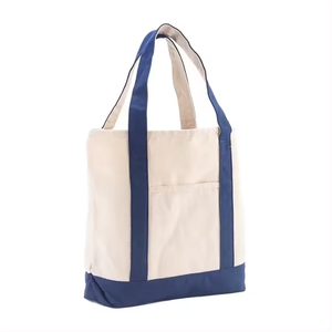 Venta al por mayor Patrón Tas Kanvas Bolsas de productos orgánicos a granel Bolsas de lona de algodón de tamaño estándar Bolsas de playa con logotipo impreso personalizado - Product Image 3