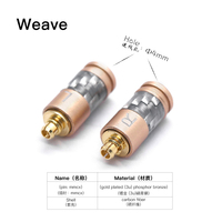 Kunci sekrup tenun Audio solder colokan Jack konektor 0.78mm untuk lubang Pin Earphone 4mm