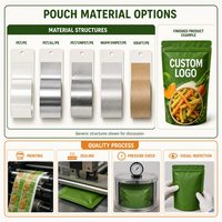 Sachet Doypack Personnalisé Imprimé pour Légumes, Refermable avec Fermeture Éclair, pour Emballage de Légumes Croustillants, Sac Stratifié Brillant