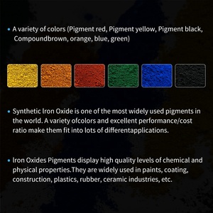 Pintura de PVC Naranja, Negra, Roja, Verde y <span class=keywords><strong>Azul</strong></span>, Polvo Cerámico, Recubrimiento de Óxido de Hierro Fe2O3, Pigmentos de Óxido de Hierro a Precio Económico - Product Image 2