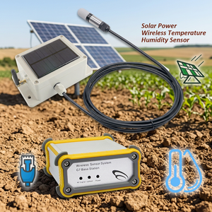 Solar Powered Wireless <b>Temperature</b> Humidity Sensor with G7 Base Station <b>Temperature</b> Humidity Sensor Security System - Product Image 1