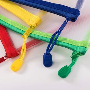 Custom Private Label Nylon <b>A4</b> Transparent PVC <b>File</b> Bag Document Pouch Durable <b>File</b> Organize Zipper <b>File</b> Bag for Student - Product Image 3