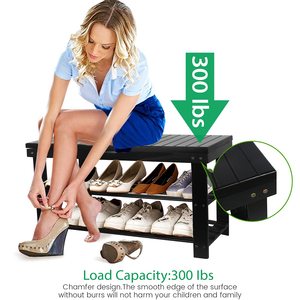 <span class=keywords><strong>Panca</strong></span> Portascarpe a 3 Ripiani in Bambù, Organizzatore per Ingresso <span class=keywords><strong>con</strong></span> Cassetto, Scaffale in Legno per Conservazione Scarpe - Product Image 6