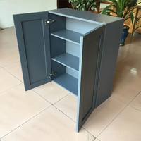 Meubles de cuisine modernes en bois massif gris mat avec revêtement céramique, résistants à l'eau, faciles à assembler (RTA) - Vente en gros pour la maison et l'ingénierie