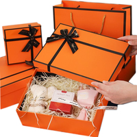 Boîte de ruban cadeau en carton Ridgid avec logo personnalisé finition mate ensemble de bijoux en papier d'art emballage UV avantage gaufrage écologique