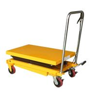 Plateforme élévatrice à ciseaux hydraulique manuelle avec capacité de 150 kg, 350 kg, 500 kg, 680 kg, avec pieds pliables et source d'alimentation électrique