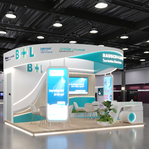 Đơn Giản Hiện Đại Tùy Chỉnh Thiết Kế Mới Bằng Gỗ Gian Hàng Triển Lãm 20*20 Vẻ Đẹp Hiển Thị Hiển Thị 10X20 Ánh Sáng Hộp Kệ Triển Lãm Thương Mại Gian Hàng - Product Image 4