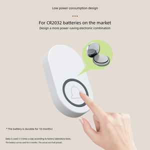 <span class=keywords><strong>Timbre</strong></span> inalámbrico blanco, 1 botón <span class=keywords><strong>pulsador</strong></span>, 1 receptor, 38 <span class=keywords><strong>timbre</strong></span>, 90DB, 200M, rango IP44, impermeable para exteriores, 1 enchufe, Apartamentos - Product Image 3