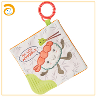 Jouet apaisant pour bébé, jouet à clipser pour poussette, jouet sensoriel à bruit froissé de dessin animé, couverture de dentition texturée, cadeau de naissance pour nouveau-né