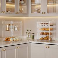 Plaque en acrylique sur mesure - Vitrine de boulangerie en acrylique - pour l'affichage de pain, cupcakes et aliments sur comptoir de cuisine