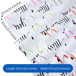 Papel de embalaje de ramo floral Corazón <span class=keywords><strong>en</strong></span> <span class=keywords><strong>amor</strong></span> impermeable papel de Arte de flor recubierto de un solo lado - Product Image 4