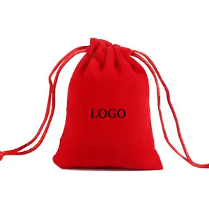 カスタムロゴホワイトレッドピンクブラックメイクアップバッグギフトタッセルベルベットポーチ巾着ダストバッグハンドバッグ用