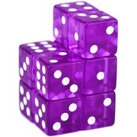 Vente en gros de dés acryliques D6 transparents 5 couleurs carrés de 16mm pour le MDN pour MTG Tenzi Bunco jeux de société de table enseignement des mathématiques