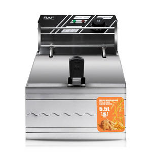 <span class=keywords><strong>Friteuse</strong></span> électrique en acier inoxydable de 5,5 L avec panier <span class=keywords><strong>amovible</strong></span>, minuterie 2500 W, pour poulet frit, frites, chips - Product Image 4
