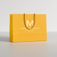 Luxuriöse Handgefertigte Einkaufstasche mit Anpassbarem Logo Heißprägung Laminierung Digital Bedruckte Marine-Papiertasche für Kleidung Schuhe Geschenke