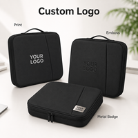 Étui rigide pour ordinateur portable en EVA personnalisé, multi-compartiments, étanche, sac organisateur d'accessoires informatiques avec poignée, OEM ODM