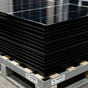Panneau solaire bifacial tout noir 200W 300W, type N, double vitrage, mono, module solaire photovoltaïque, panneau solaire entièrement noir pour toit de maison - Product Image 2