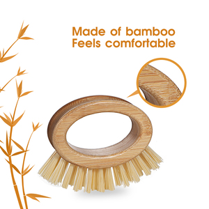 Masthome Bamboo Washing Wood Dish <strong>Brush</strong> Washer Annular Handle <strong>Vegetable</strong> Fruit Kitchen Cleaning <strong>Brush</strong> - Product Image 2