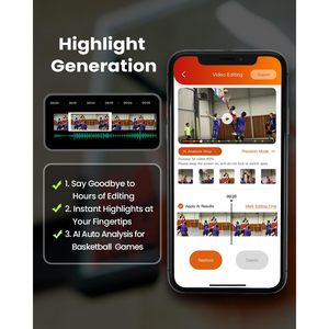 Caméra sportive XbotGo Chameleon Ai Auto 4K 60FPS avec télécommande pour la diffusion en direct des sports d'équipe - Product Image 5