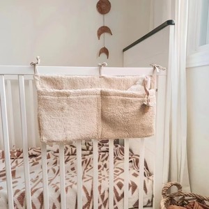 2 Taschen Baby Bedside Velvet Hanging Aufbewahrung tasche Kinderwagen Hängende Aufbewahrung tasche für Baby flasche und Spielzeug - Product Image 3