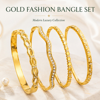 Bracelet jonc doré avec pavé de zircone cubique, géométrique, empilable, pour femme, bijoux de luxe moderne pour soirée, boutique OEM