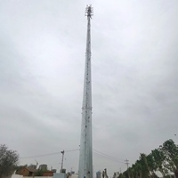 Tour d'antenne de communication en acier Q235/Q345 galvanisé à chaud, hauteur 10-60m, durée de vie 30 ans, télécommunications