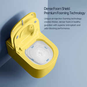 <span class=keywords><strong>WC</strong></span> intelligent MUUPEG de haute qualité, type P, avec télécommande, fixation murale, siphon en P en céramique, double chasse d'eau, siège chauffant, automatique - Product Image 4