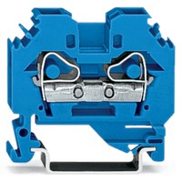 282-104 Bornier de raccordement industriel DIN Rail Mount d'origine allemande en stock, bornier traversant bleu 282-104