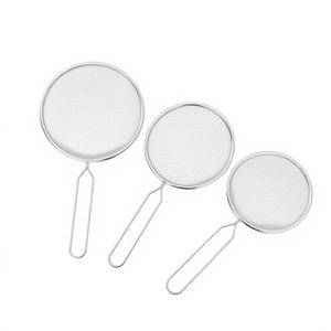 CASAMAX WL AT-5104 Ensemble de 3 passoires de cuisine en acier inoxydable antiadhésives avec poignées pour une utilisation facile, durables, classiques et portables - Product Image 1