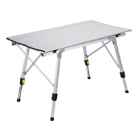 Table de pique-nique pliable en aluminium portable, légère, pour le camping, le travail en extérieur, finition résistante aux UV, design moderne