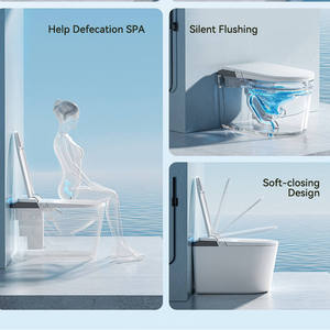 WC intelligent moderne en céramique MWD avec couvercle automatique intégré, bidet, toilette intelligente à poser au sol pour salle de bain ST-D104U S - Product Image 5