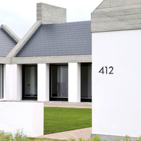 Numero 3D flottant en aluminium, 6 numéros en métal noir, 15cm, maison
