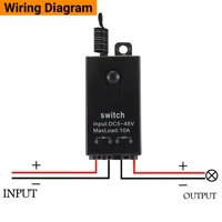 Interruptor de Control Remoto Inalámbrico de 12V, Relé DC 5V-48V/AC 100V-240V, Alcance de 328 Pies, Interruptor de Encendido/Apagado para Automóvil, RV, Motor, Luz LED, Ventilador, Bomba