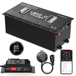 Batería de carrito de golf de litio de 51V 160Ah con cargador 20A 48V 250A batería inteligente LiFePO4 para LSV CLUB CAR <span class=keywords><strong>Yamaha</strong></span> EZGO carrito de golf - Product Image 1