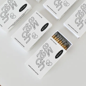 Happy <span class=keywords><strong>match</strong></span> <span class=keywords><strong>box</strong></span> scatola di sicurezza personalizzata in legno fiammiferi per candele - Product Image 2