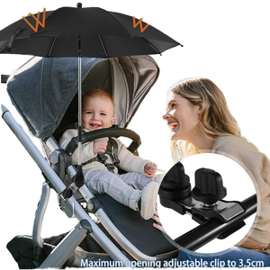 Parasol <span class=keywords><strong>Universal</strong></span> para Cochecitos y Buggies, Protección Solar, Paraguas para Cochecito de Bebé, 360 °, Ajustable, Exterior, Impermeable - Product Image 2