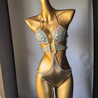 Maillot de bain monokini personnalisé Miami Carnival Mondaywear, découpé, métallisé, une pièce, style diamant, pour Jouvert, fournisseur en gros de costumes de festival