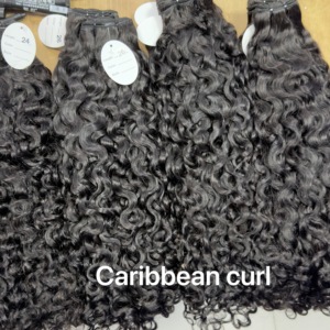Extensions de cheveux humains bruts en gros, bouclés indiens, boucles caribéennes, cuticules entièrement alignées, sans nœuds, sans perte, 100 % cheveux humains - Product Image 6