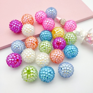 ลูกปัดคริสตัลทรงนางเงือกลูกปัดสีนีออนสำหรับ51259 20มม. สีทึบลูกปัดอะคริลิกพลาสติกลูไซท์เบอร์รี่คริสตัลเบย์เบอร์รี่ลูกปัดอะคริลิค - Product Image 2