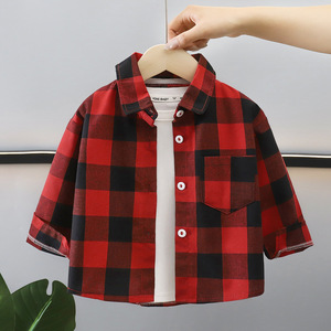 Chemises à carreaux pour enfants - Nouveau style printemps/été - Convient aux enfants de tous âges - À porter en dessous pour garçons et filles - Product Image 5