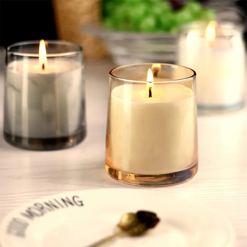 New Design Home Fragrance Perfumed 7oz Personalized engraved whiskey glass jar Soy Wax Thickened Bottom Scented Candles