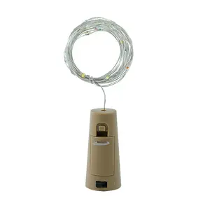 2M20L酒瓶led灯软木造型电池铜线串灯灯瓶DIY圣诞婚礼