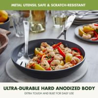 Ensemble de 2 poêles GreenPan Valencia Pro en céramique antiadhésive 20 cm et 26 cm, sans PFAS, avec poignée en acier inoxydable, compatible induction